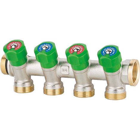 EFFEBI Trinkwasserverteiler mit DVGW-Zulassung - 4-fach Verteiler (1/4)