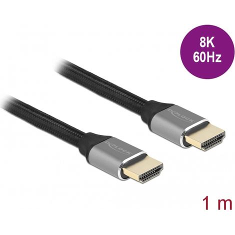 Cable HDMI 8K 60Hz de ultra alta velocidad 48 Gbps  gris 1.00 m  Certicado