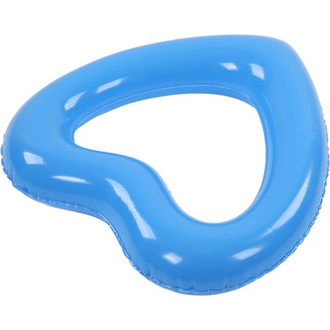 Cœur de natation ronde 45cm épaisse PVC résistant aux déchirures flotteur gonflable piscine plage bleu (1/5)