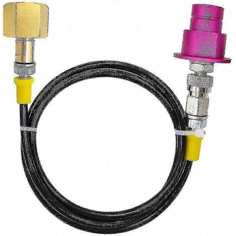 Externer CO2-Adapter mit flexiblem Schlauch für SodaStream Duo, W21.8 Schnellanschluss mit G3/4 Gewinde, Flaschenanschluss-Set, für den Heimgebrauch. (1/4)