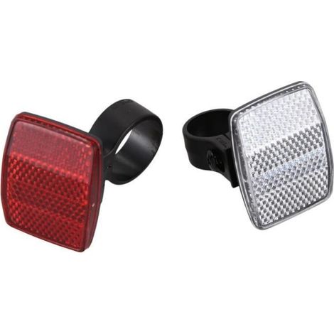 Réflecteurs de lumière avant et arrière pour vélo, 1 paire, pour guidon et barre de selle Red -WGHY179 (1/4)