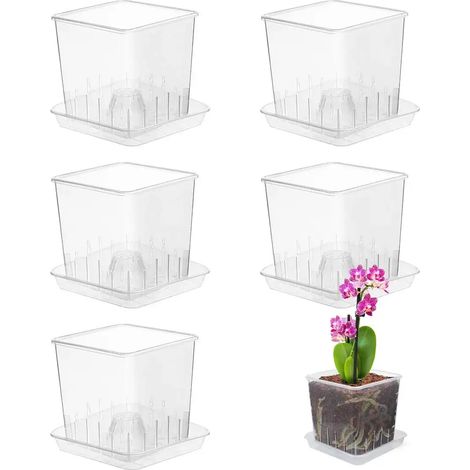 Pot à orchidées en céramique avec trous pour usage extérieur (1/5)