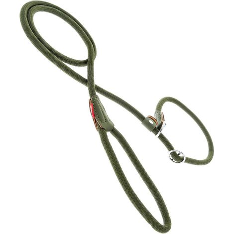 Guinzaglio con collare a strozzo in corda ultra resistente in nylon modello Tondo per cani: 1 x 183 cm - Blu