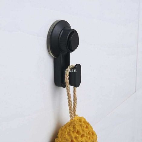 Crochet Ventouse Salle de Bains, Crochet a Ventouse Puissante pour Toilettes Cuisine,Crochet Mural Crochet Porte Serviette Ventouse Patres Crochet de Douche (noir)