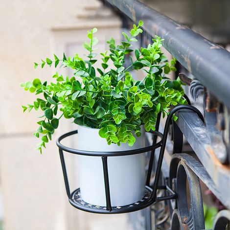 Pot de fleurs suspendu en fer, pot de fleurs portable, seau à fleurs de jardin en métal