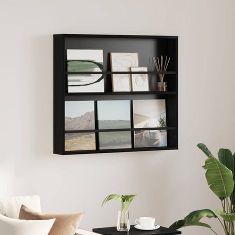 Magazinregal Schwarz Eichen-Optik 80 x 12 x 70 cm Holzwerkstoff