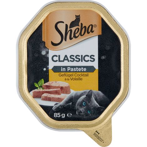 Nourriture pour chats adultes Sheba Classics, cocktail de volaille, 85 g (1/2)