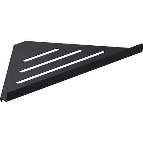 Estante triangular para ducha, jabonera de pared para baño y cocina, color negro, 1 pieza. (1/5)