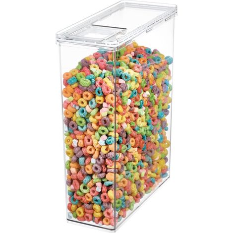 Boîte de conservation pour les céréales en plastique recyclé transparent (1/5)