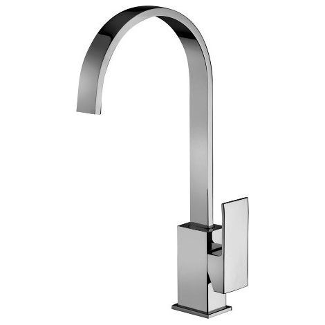 Miscelatore lavello cucina Elle con canna orientabile e in ottone (1/10)