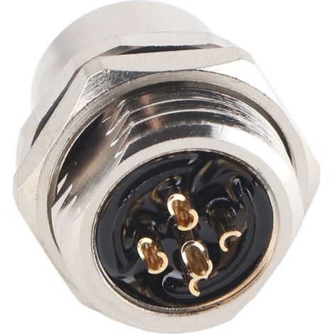Prise de panneau M12-B-S5, connecteur étanche IP67 M12, adaptateur de prise 5 broches (1/5)