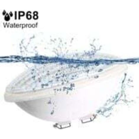 40W Lampe Piscine LED PAR56 étanche IP68 Lampe de Piscine RGB Submersible Lumière 12V DC/AC spot led couleur avec Télécommande 7 couleurs réglables 12 modes d'éclairage [Classe énergétique E] (1/4)