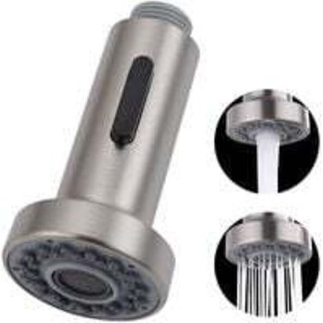 Douchette Evier Pull-Out avec Bouton Stop Tête de Douchette Brossé 2 Jets pour Robinet Evier Cuisine (1/5)