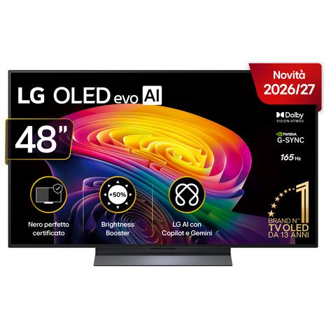 LG OLED evo AI 48'' Serie C6 OLED48C65LA, 4K, Brightness Booster, Processore α11 Gen3, VRR 165Hz,G-Sync, SMART TV 2026