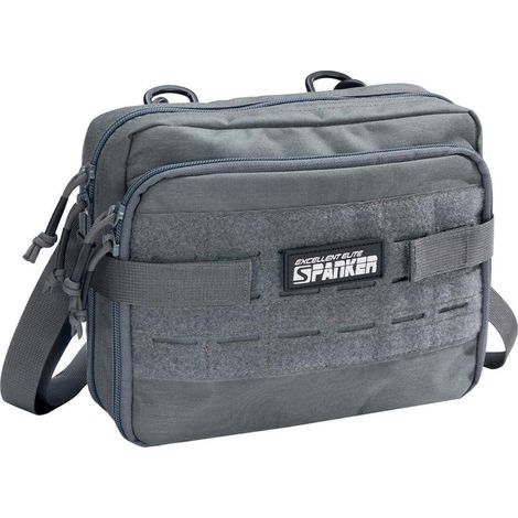 Taktische EDC Admin Tasche Grau mit MOLLE-System und Schultergurt