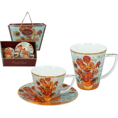 Carmani, set per due: tazza + mug - VAN Gogh/Girasoli (1/4)