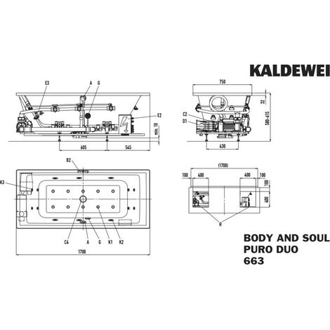 Kaldewei 266360023001 BW PURO DUO Mod.663 BODY & SOUL, 1700