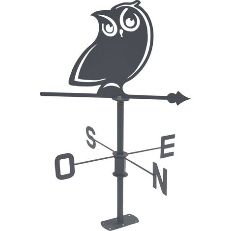 Girouette Hibou 45x72,5 cm Anthracite (1/4)