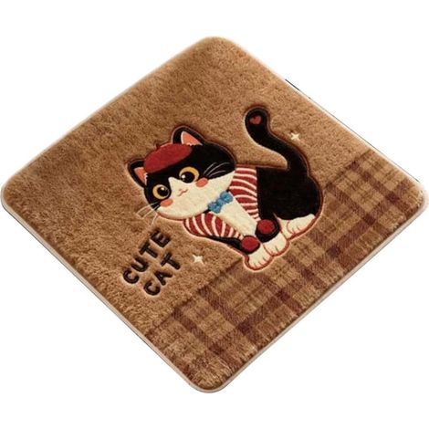 Coussin de chaise de bureau épais et doux en imitation cachemire pour la maison, le bureau, la cuisine - 35 x 35 cm (A) (1/5)