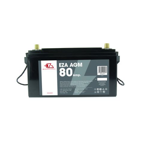 EZA Batterie Auxiliaire AGM 80Ah Etanche et Sans Entretien Camping-Car (1/2)