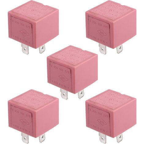 Relais automobile 4 broches 20240041 (lot de 5) pour Renault Clio, Trafic, Megane, Vivaro et Nissan (référence 8200308271). Accessoires automobiles.