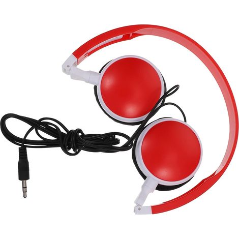 Casque o enfant Hemobllo pliable filaire supra-auriculaire rouge (1/5)