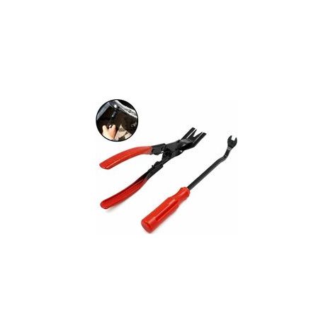 Outil du mécanicien,2 pièces Pince à dégrafer, Porte de Voiture Automatique Clip, Pinces Universelles Outils Pour Garnitures kits de réparation pour la garniture de porte de voiture et le Tableau de b (1/5)
