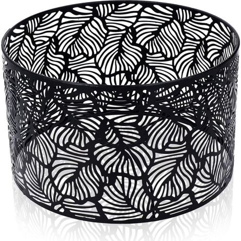 Paralume per lampadine E14 E27 25 x 16 cm Nero Moderno Paralume Universale a Tamburo Lampada a Dissipazione del Calore (1/4)