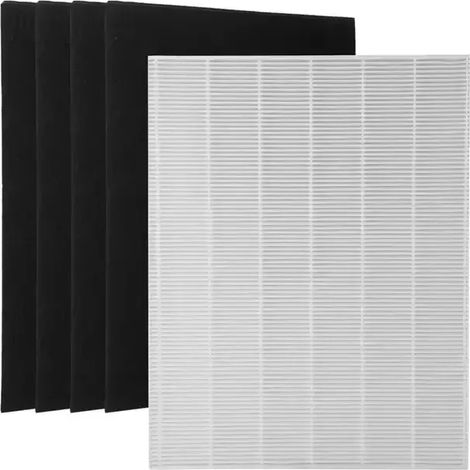 (5 pièces) Filtres à charbon actif de rechange HEPA 13 compatibles avec les purificateurs d'air Electrolux EAP 300 et EAC315 (EF118 et EF114). (1/4)