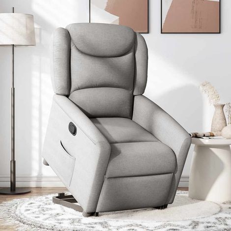 Maison Exclusive - Relaxsessel mit Aufstehhilfe Wolkengrau Stoff