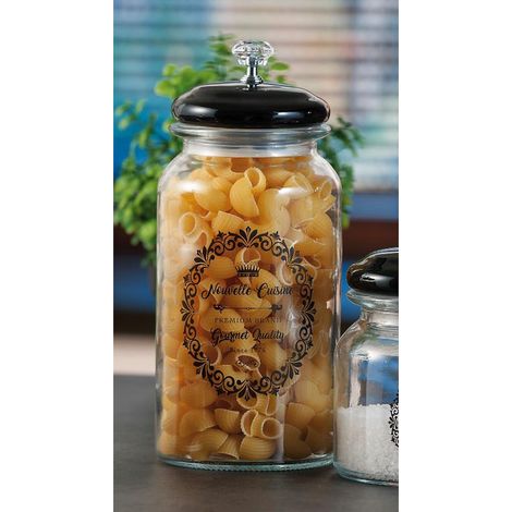 Barattolo contenitore da cucina in vetro coperchio in ceramica 25,5 cm (1/3)