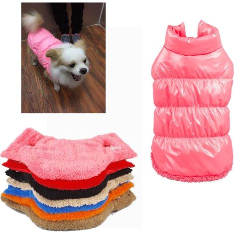 Gilet de veste chaude d'hiver extérieur imperméable pour animaux de compagnie (XS, rose)