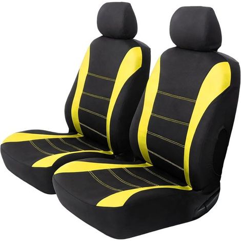 Set di 2 coprisedili anteriori universali in tessuto – protezione lavabile per i sedili dell'auto, ideale per l'uso quotidiano.