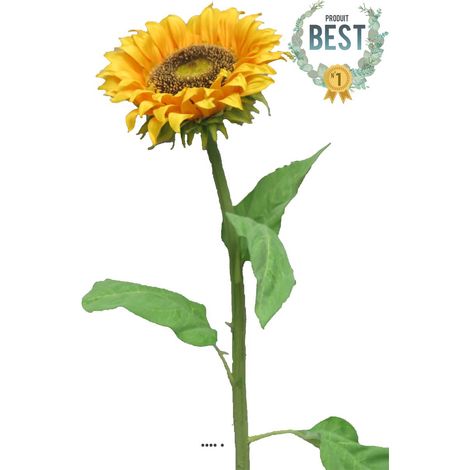 Tournesol artificiel en branche H 77 cm - BEST (1/3)