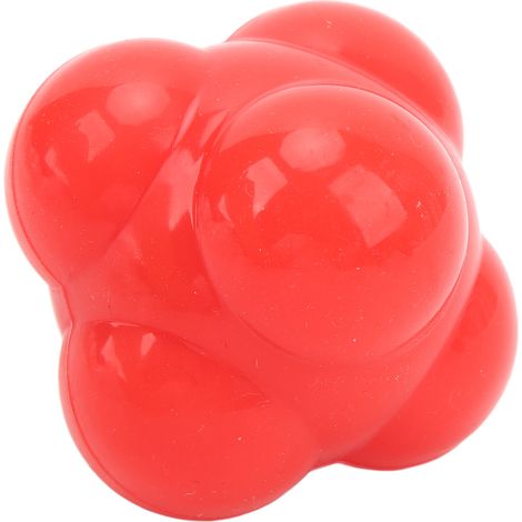 Balles de réaction rebondissantes pour l'entraînement de la coordination œil-main, des réflexes, de la vitesse et de l'agilité (rouge) - Idéales pour le baseball, le football et le basketball. (1/5)