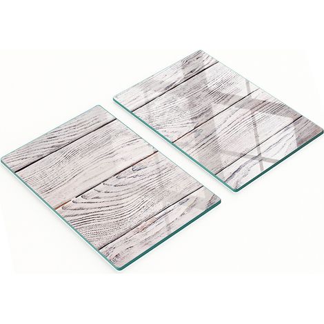 Planches à découper décoratives en verre pour cuisine, à fixer au mur en bois, 2 x 40 x 52 cm (1/5)