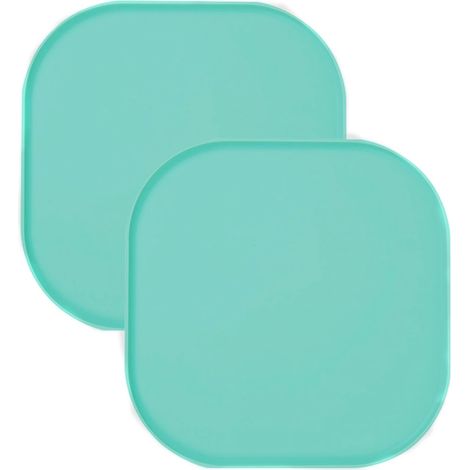 Tapis de Nourriture Imperméable en Silicone pour Chiens et Chats, Antidérapant, Facile à Nettoyer, Compatible Alimentaire, Disponible en Plusieurs Couleurs (Vert Menthe, 26cm x 26cm) (1/4)