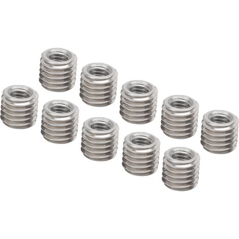 Lot de 10 inserts filetés mâles et femelles, écrous réducteurs en acier inoxydable, outil de réparation et de fixation (1/5)