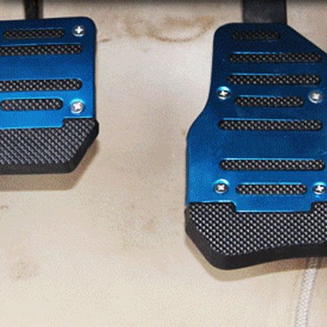 3 rutschfeste, verschleißfeste Bremspedalauflagen, manuelle Gaspedalabdeckungen für Autos, Blau (1/3)