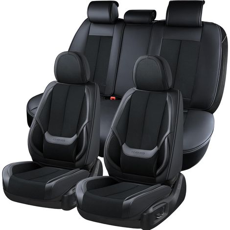 Housses de siège Voiture Avant et arrière Set Complet, Imperméables Couvertures de siège de Voiture Protecteur de siège de Voiture Compatible pour Limousines SUV Pickup Truck (1/5)