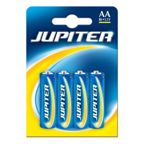 Jupiter Pack de 4 Pilas Salinas R06 AA
Gama de pilas salinas desarrolladas para aparatos que requieren un bajo consumo de energÃ­a como relojes, despe