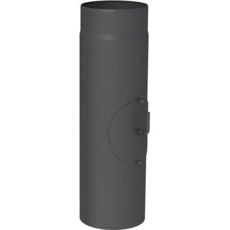 Tuyau de poêle Ø 120 x 500 mm avec clapet d'étranglement et porte