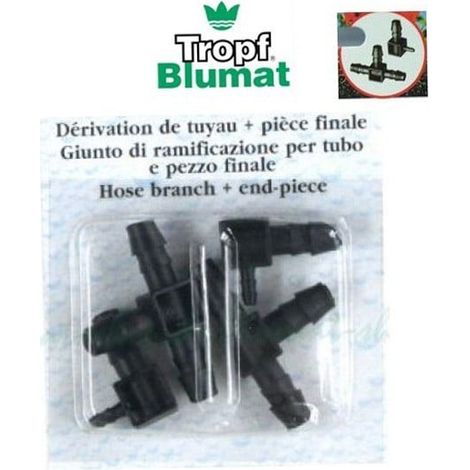 irrigation T de Dérivation Et Bouchons 8mm x 2pcs - Blumat (1/4)