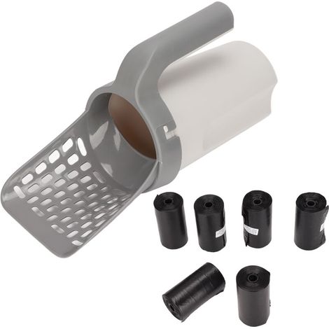 Set di paletta per lettiera per gatti KIMISS Trendy – Paletta per WC e sacchetti per rifiuti per gatti lavabili – per una facile pulizia – Forniture essenziali per