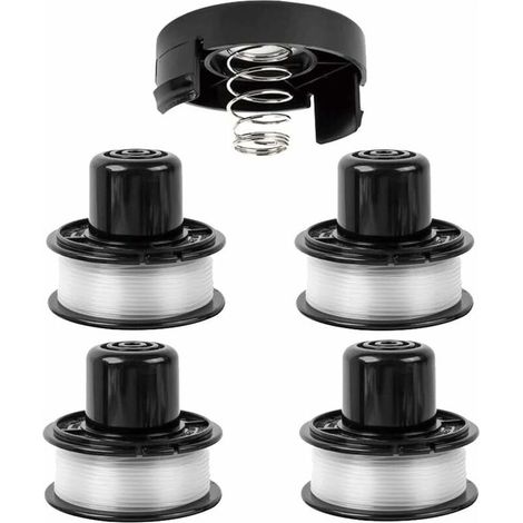 A6226 Trimmerfadenspule, kompatibel mit Black & Decker ST4400 ST4500 ST5000 GL250 GL310 GL360 GL360SB, Trimmerfadenspule für Black & Decker A6226 GL360, 6 m lang, 1,6 mm Durchmesser (4 + 1 Stück) (1/5)