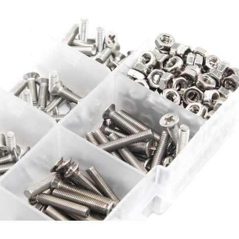 Lot De 30 Vis à Tête Cylindrique M3x25mm – Inox 304 Avec écrous Et Rondelles, Par Uxcell