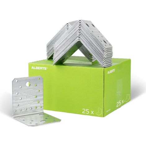 Équerre d'assemblage – Galvanisée Sendzimir – 105 x 105 x 90 mm – Marque Alberts (1/2)