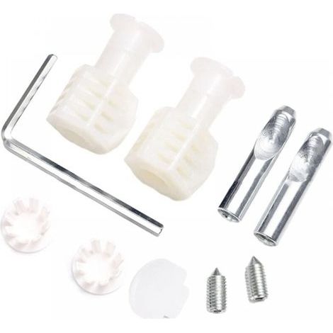 Set di 2 kit di bulloni per il montaggio di WC sospeso, bianchi (1/3)