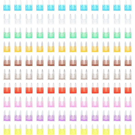 Assortiment de fusibles pour voiture et camping-car (à lames standard) : 2 A, 3 A, 5 A, 7,5 A, 10 A, 15 A, 20 A, 25 A, 30 A et 35 A. (1/5)