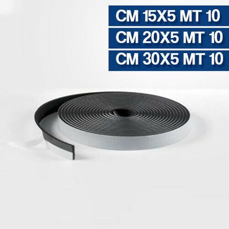 GUARNIZIONE ADESIVA PARAFREDDO NERO PARASPIFFERI PORTE FINESTRE MULTIUSO 32039V CM 15X5 MT 10 (32039) (1/3)